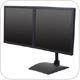 Innovative 9113 Dual Side By Side LCD Desk Stand with 16" Pole, Horizontal Reach 14"