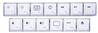 Top Row Driverless Hot Keys of FreeStyle Solo Mac Keyboard