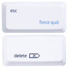 Double wide Escape and Fwd Delete keys of Kinesis FreeStyle Solo Mac Keyboard