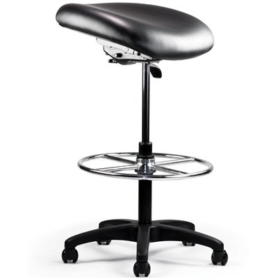 Neutral Posture Stratus Upholstered NBF036 Round Task, Stool, Prop, Lab, Industrial, Healthcare Chair with L5 Cylinder and R2 Footring