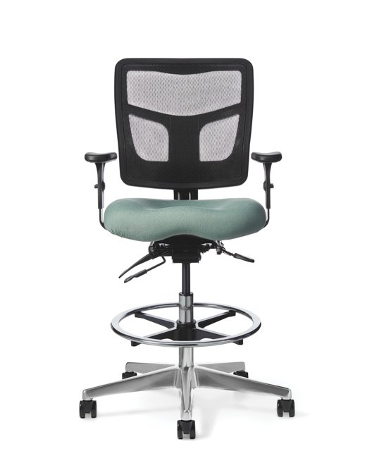 Office Master YS75 (OM Seating) YES Series Mesh Back High Stool with Footring
