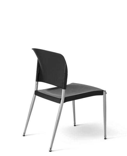 Back View - Office Master SG300 Contoured Poly Back Side Chair