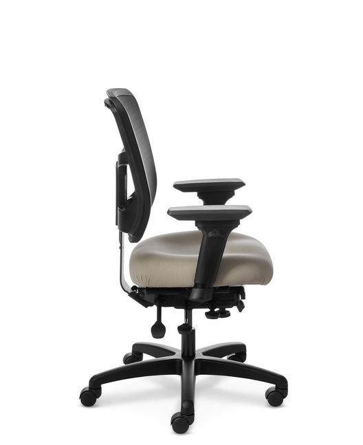 Full Side View of Office Master YS84 Mesh Back Task Chair