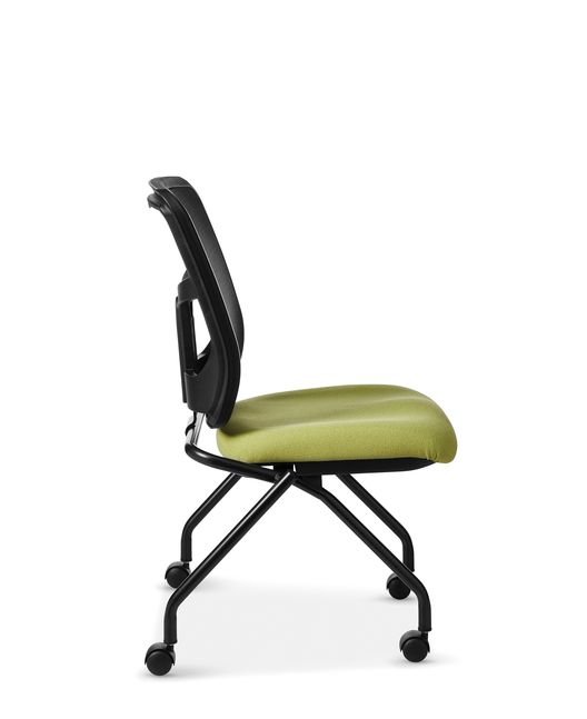 Side View of Office Master YS71N Mesh Back Nesting Chair