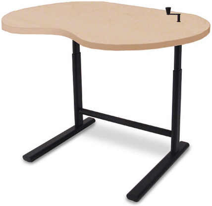 SIS Move Crank Kidney Height Adjustable Single Surface Ergonomic Table