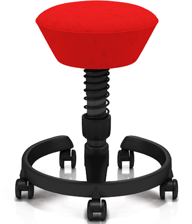 Via SWUS-00-AAR Swopper Stool With Casters and Anthracite Base Only