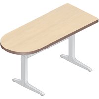 Workrite Sierra Pin Peninsula 2 Legs Left or Right (22-34") Height Adjustable Tables