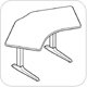 WorkRite Sierra HX Electric 120 Degree 2 Legs Sit-to-Stand Table