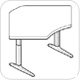 Workrite Sierra HXL Electric Small Equal Corner 2 Leg Workcenter
