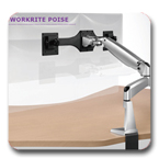 Workrite PA4000 Poise Twin Flat Panel Display Monitor Arms PA-4000