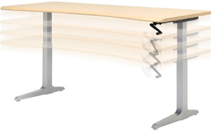 Workrite Sierra HX Crank 2 legs Height Adjustable Workcenter