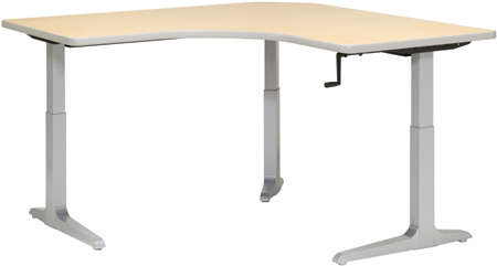 Workrite Sierra HX Crank 120 Degree 3 Legs Height Adjustable Workstation