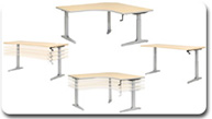 Workrite Sierra HX Crankc Height Adjustable Workcenters Seated Height Range