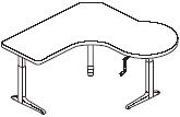 Sierra HX Crank P Peninsula Right Table