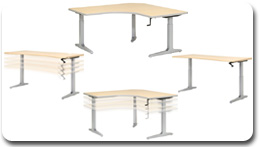Workrite Sierra HX Electric Height Adjustable Workcenters Seated Height Range Table/ Desk Workstation