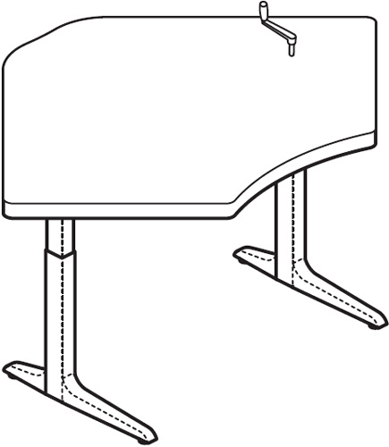 Workrite Sierra HX Crank Equal Corner 2 Legs Height Adjustable Workstation