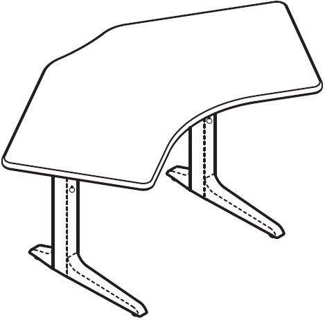 Workrite Sierra HX Pin 120 Degree 2 Legs Height Adjustable Workstation