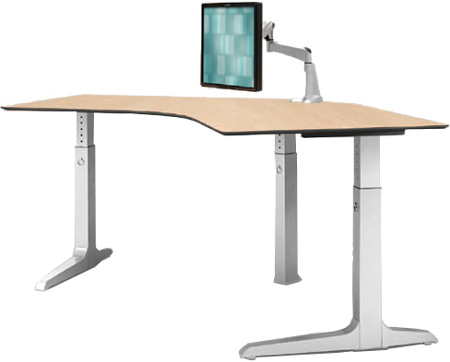 Workrite Sierra HX Pin 120 Degree 3 Legs Height Adjustable Workstation
