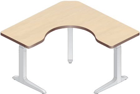 Workrite Sierra HX Pin Cockpit Corner Height Adjustable Workstation