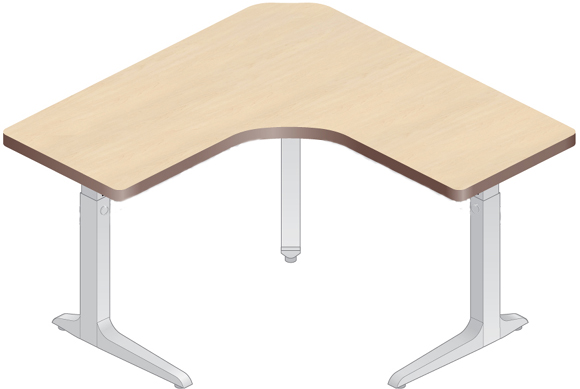 Workrite Sierra HX Pin Equal Corner 3 Legs Height Adjustable Workstation