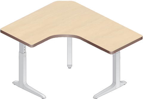 Workrite Sierra HX Pin Offset Corner 3 Legs Height Adjustable Workstation
