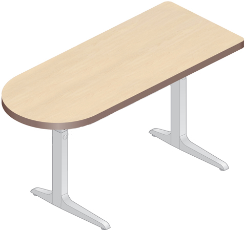 Workrite Sierra HX Pin Peninsula 2 Legs Height Adjustable Workstation