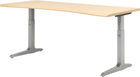 Workrite Sierra HX Pin Rectangular Concave Height Adjustable Workstation