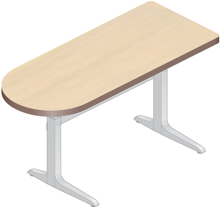 WorkRite Sierra Pin Peninsula 2 Legs Adjustable Height Workcenter