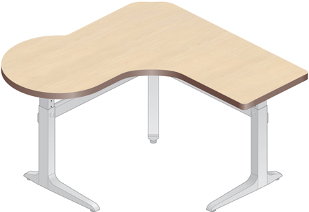WorkRite Sierra Pin P Peninsula 3 Legs Adjustable Height Workcenter