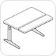 WorkRite Sierra HX Electric Rectangular Bi-Level Sit-Stand Table