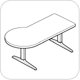 WorkRite Sierra HXL Electric P Peninsula 2 Legs Workcenter