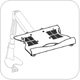 Workrite LTH-1 Notebook Holder for Willow and Poise Single or Dual Arms