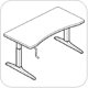 Workrite Sierra HXL Crank Rectangular Concave Front Workcenter