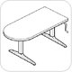 Workrite Sierra HXL Crank Peninsula 2 Legs Sit-Stand Workcenter