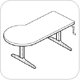 Workrite Sierra HXL Crank P Peninsula Sit-to-Stand Workcenter