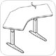 Workrite Sierra HXL Crank 120 Degree 2 Legs Sit-Stand Workcenter
