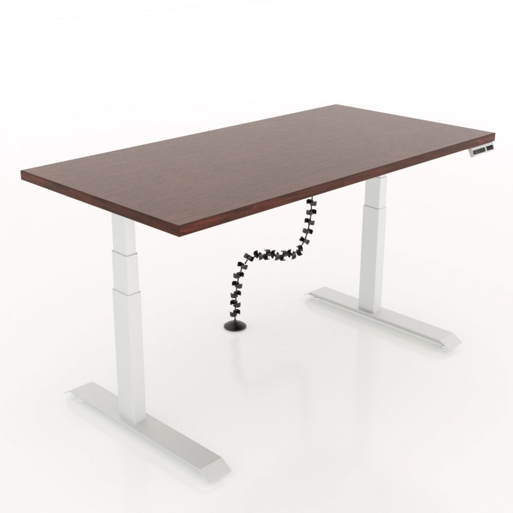 Designed to manage cables from under worksurface to floor