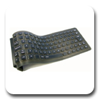 Adesso AKB-210 Flexible Mini Waterproof Keyboard with USB and PS/2 Adapter black