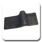 Adesso AKB-220 Compact Waterpoof Flexible Ergonomic Keyboard Black