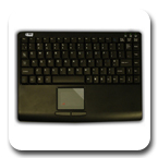 Adesso AKB-410UB or AKB-410PB Slim Touch Mini Keyboard with built in Touchpad Black