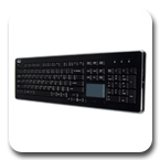 Adesso AKB-440UB SlimTouch USB Full size Touchpad Desktop Ergonomic Keyboard black