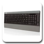 Adesso AKB-520UB SlimMedia Pro Ergonomic Keyboard with Built-in Card Reader and USB 2.0 Hub Black