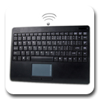 Adesso WKB-4000UB - 2.4 GHz RF Wireless SlimTouch Ergonomic Keyboard USB Black