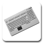 Adesso ACK-730UW or ACK-730PW Easy Touch Keyboard with Touchpad
