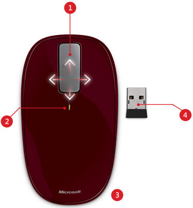 Microsoft U5K 00033 Sleek Explorer Touch Computer Mouse Limited Edition