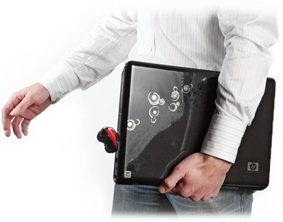 A micro USB receiver provides wireless operation