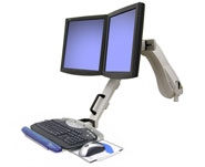 Ergotron 44-407-180 HD Dual-Monitor Combo Arm, no mount (grey)