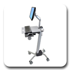 Ergotron 24-206-214 Neo-Flex Height Adjustable LCD Cart (two-tone grey)