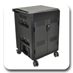 Ergotron 24-246-085 PS Laptop Management Cart for 20 Devices with PowerShuttle Technology up to 15.6" LCD Black
