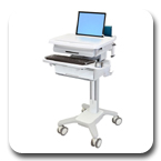Ergotron SV31-6110-0 StyleView PHD Healthcare Laptop Cart with 1 Drawer and Non-powered (white/grey)